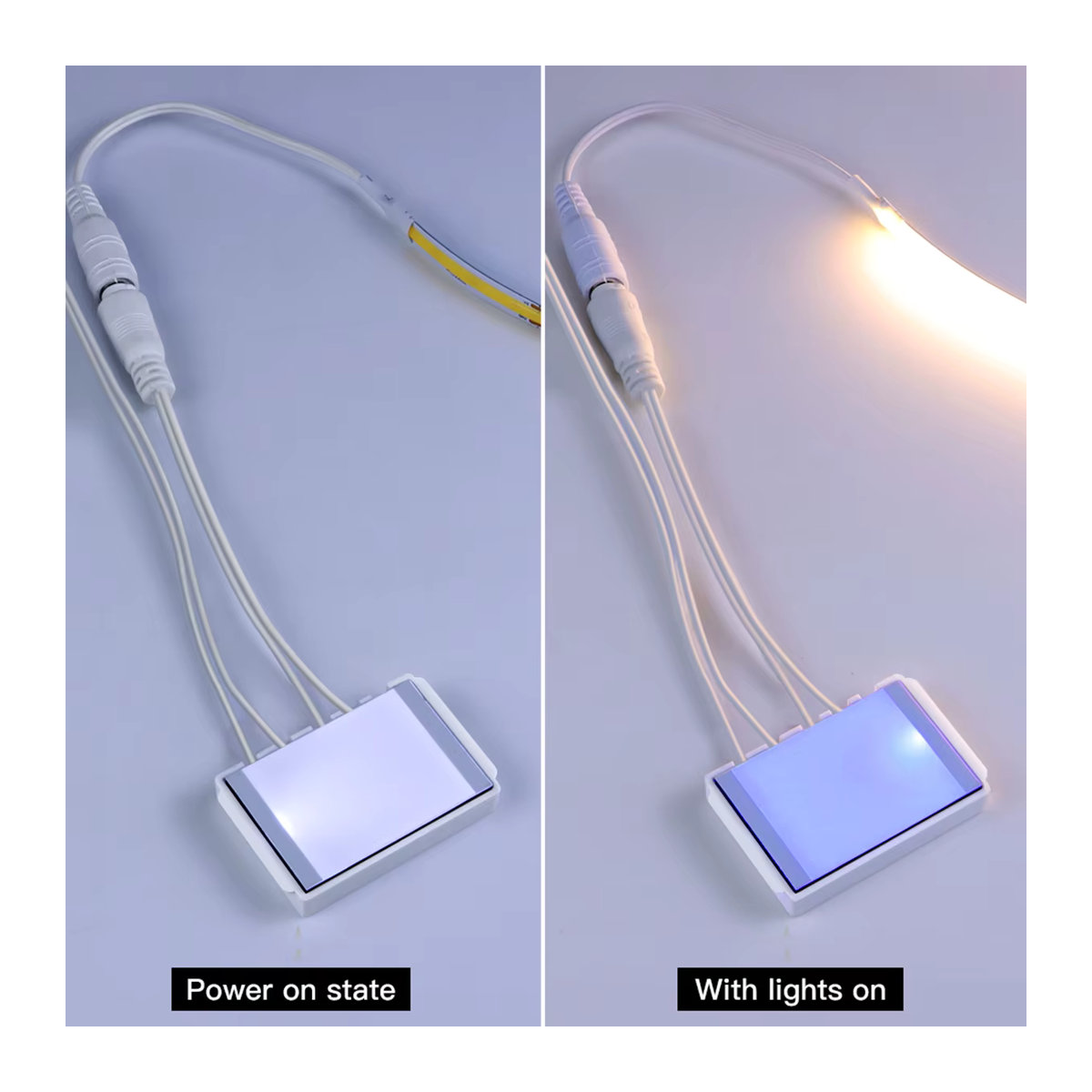AIMENGTE LED Make-up Lampe mit Touch-Sensor und dimmbarer Hintergrundbeleuchtung, USB-wiederaufladbar, minimalistisches Design für den Badezimmerspiegel - Bild 3