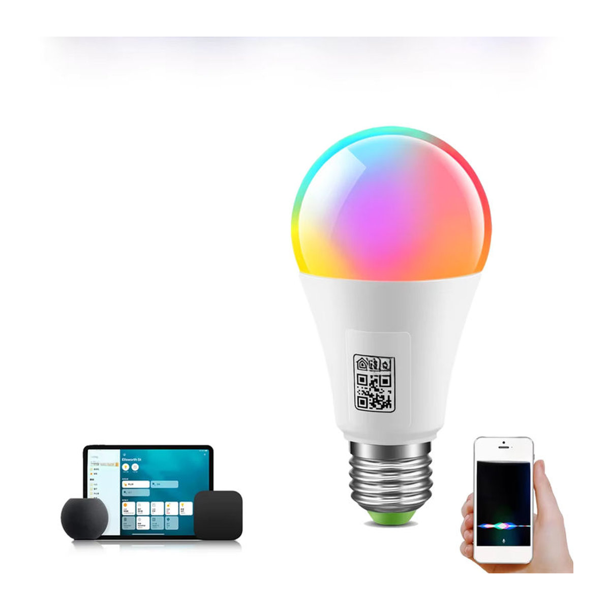AIMENGTE Smart Wifi Glühbirne E27, mehrfarbig und dimmbar, kompatibel mit Apple HomeKit, Alexa und Google Assistant - Bild 4