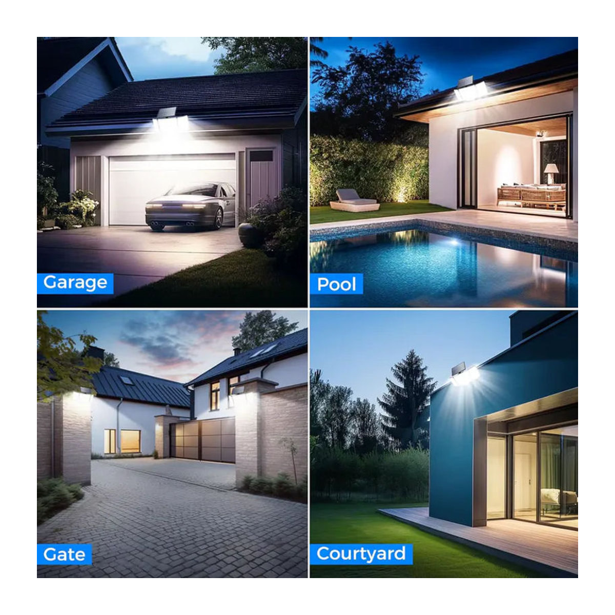 Aiopp Solar-Bewegungssensorleuchte mit Fernbedienung und 3 Beleuchtungsmodi, wasserfeste LED-Sicherheitslampe in Schwarz - Bild 6