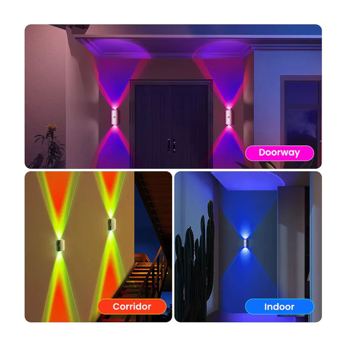 Aiopp Wiederaufladbare LED Nachtleuchte mit Bewegungssensor und Farbwechsel, Schwarz, Minimalistisches Design - Bild 5