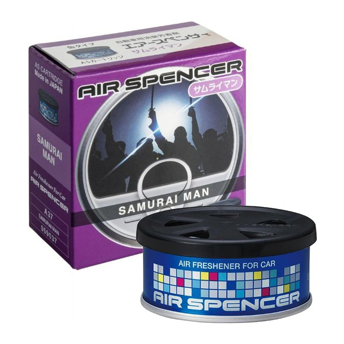 Air Spencer Auto Luft Samurai Mann A37 Eikousha Lufterfrischer Nachfüllpackung Schwarz 40g - Bild 1