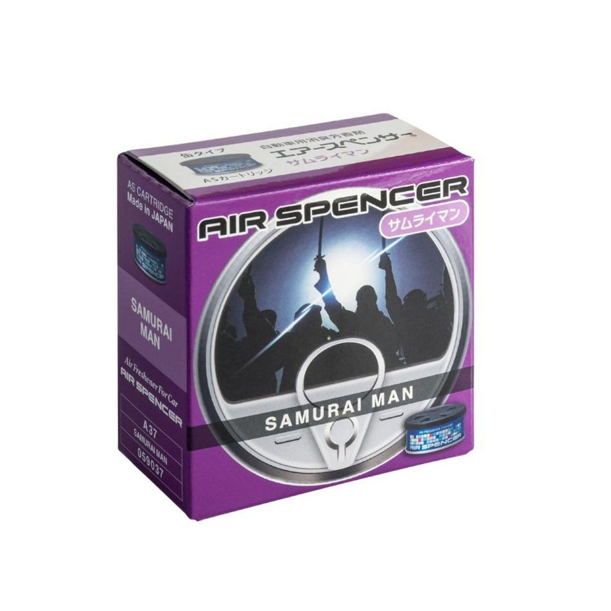 Air Spencer Auto Luft Samurai Mann A37 Eikousha Lufterfrischer Nachfüllpackung Schwarz 40g - Bild 4