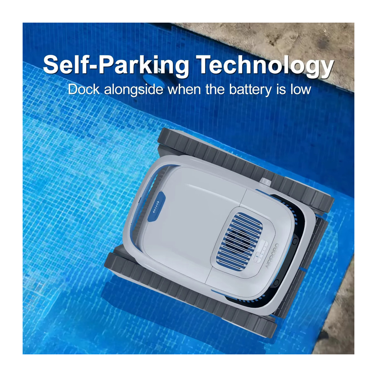 AIRROBO TBPC20 Poolreiniger-Roboter für unterirdische und oberirdische Pools mit Wandkletterfunktion zur Reinigung von Böden, Wänden und Wasserleitungen - Bild 3