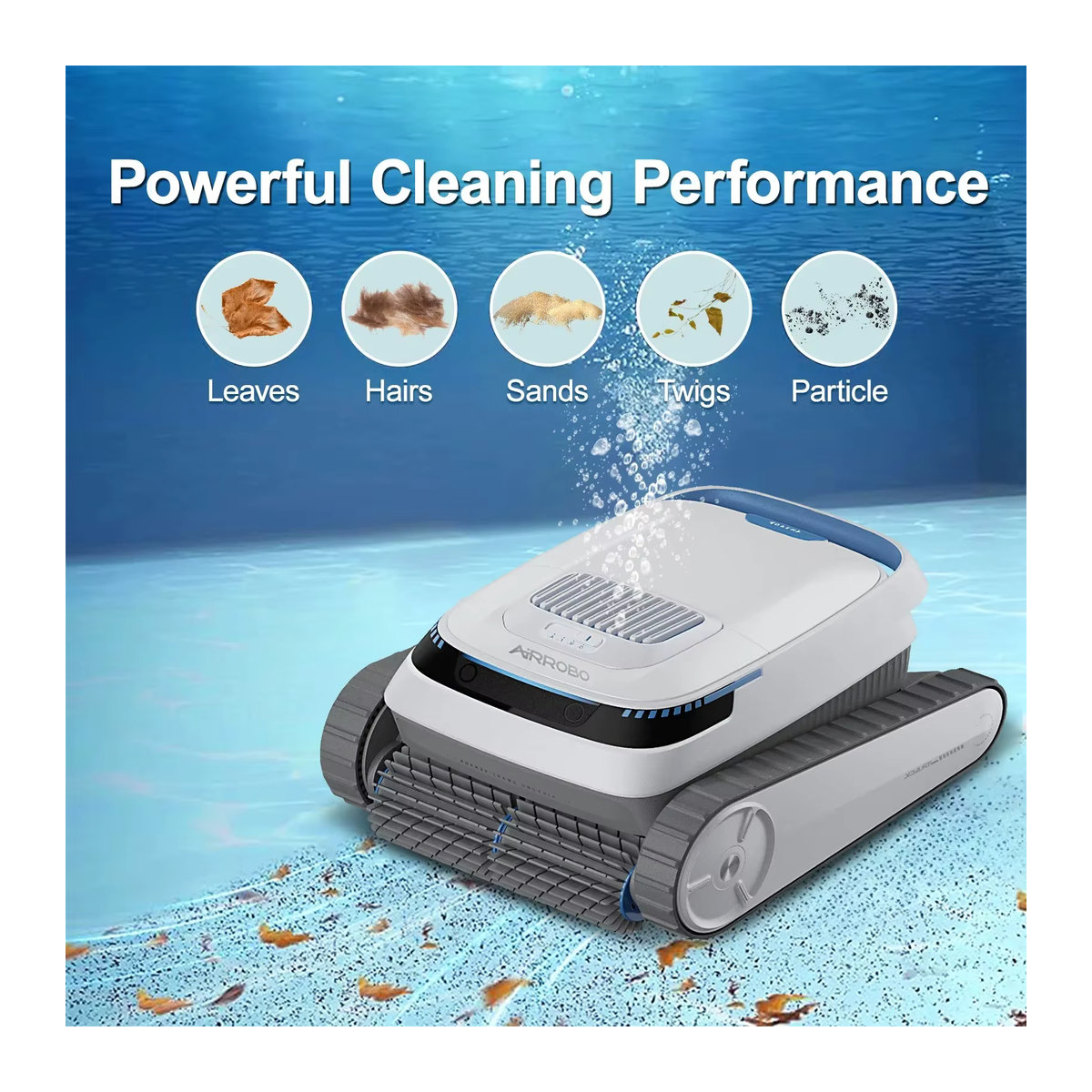 AIRROBO TBPC20 Poolreiniger-Roboter für unterirdische und oberirdische Pools mit Wandkletterfunktion zur Reinigung von Böden, Wänden und Wasserleitungen - Bild 6