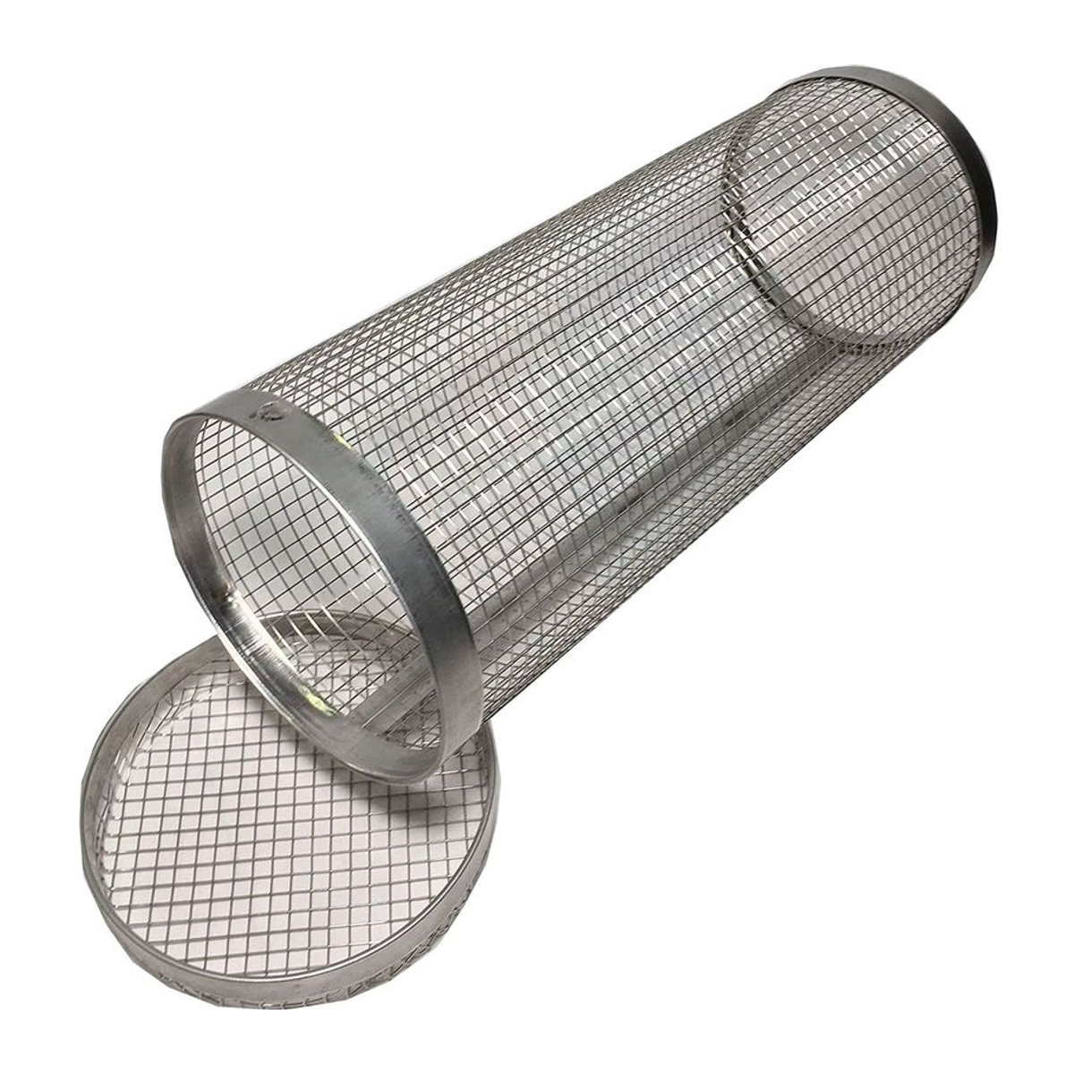 Aixiangru Rollbarer Grillkorb aus Edelstahl als rundes Barbecue-Grillnetz für den Outdoor-Reise-Grill - Bild 6