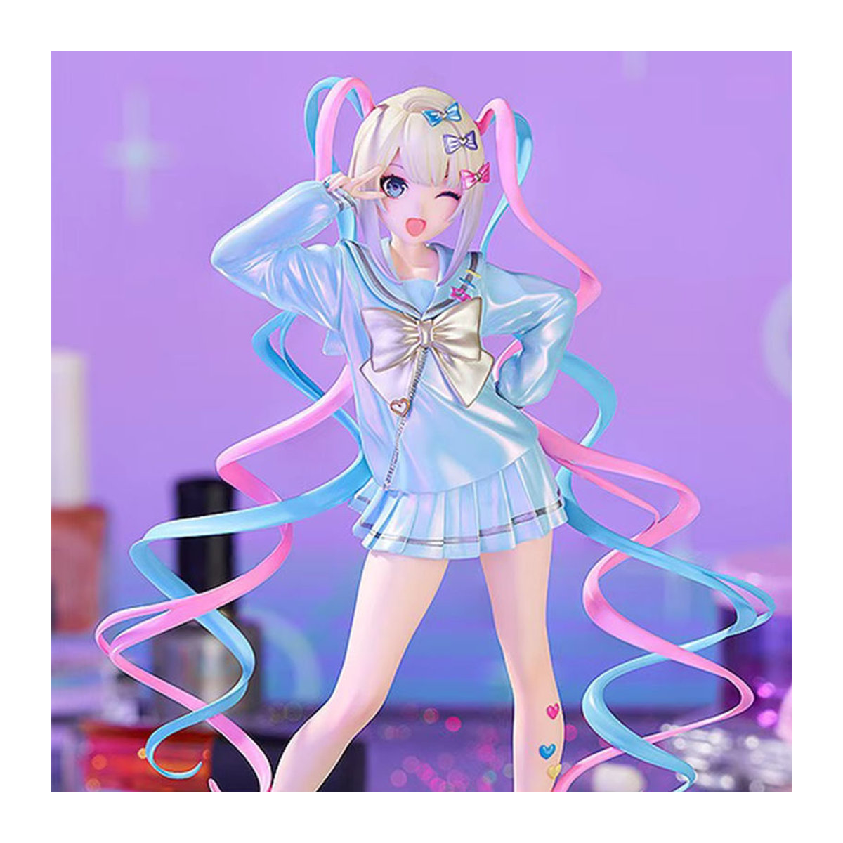 Aixlan Needy Girl Overdose Anime-Figur Rain KAnge als PVC Actionfigur in Blau - Bild 3