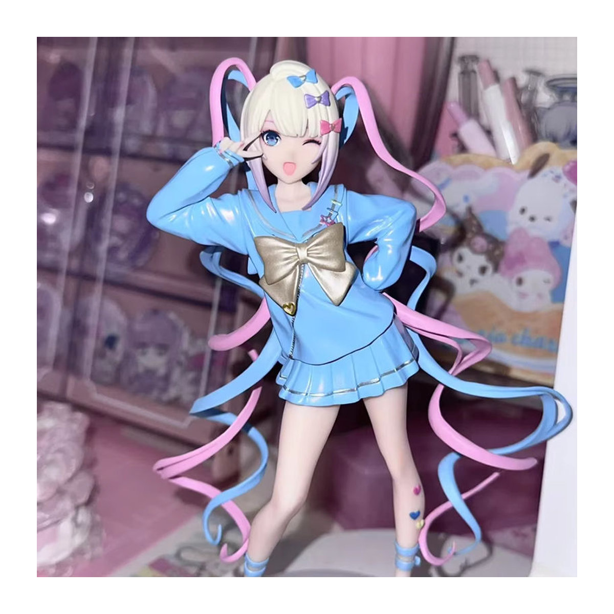 Aixlan Needy Girl Overdose Anime-Figur Rain KAnge als PVC Actionfigur in Blau - Bild 4