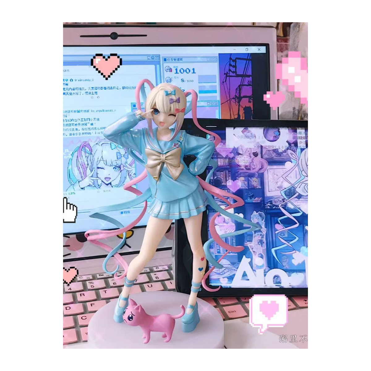 Aixlan Needy Girl Overdose Anime-Figur Rain KAnge als PVC Actionfigur in Blau - Bild 5