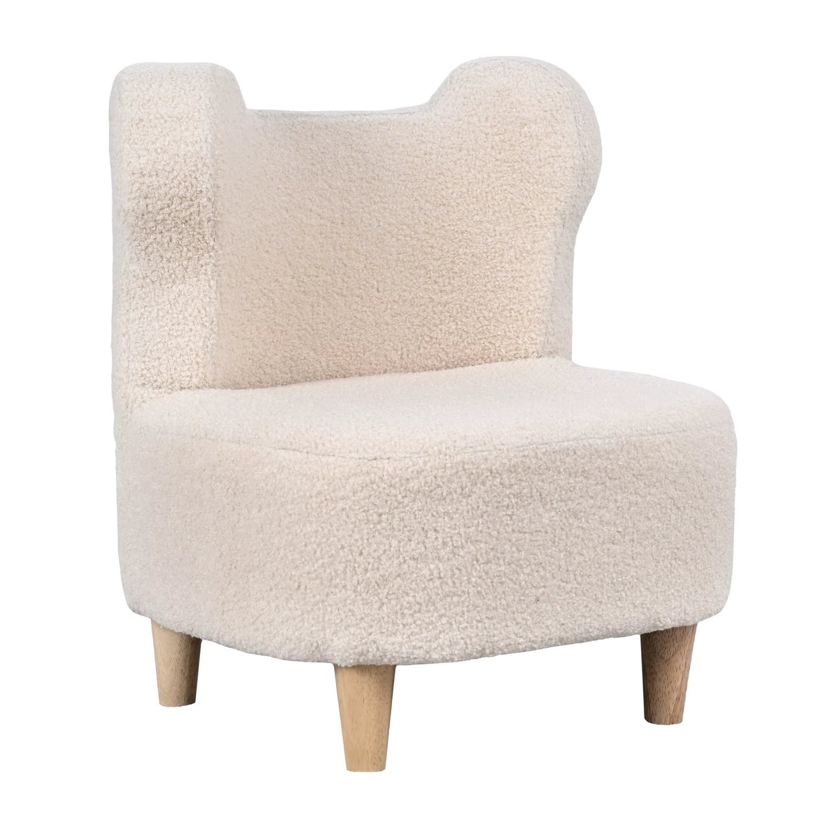 AIYAPLAY Kindersessel in Bärenform mit Teddyfleece-Optik in Beige - Bild 1