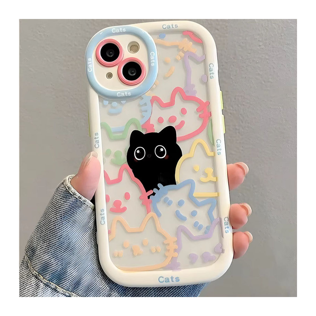AKABEILA Silikon Handyhülle mit Katzenmotiv für iPhone Modelle, mehrfarbig - Bild 2