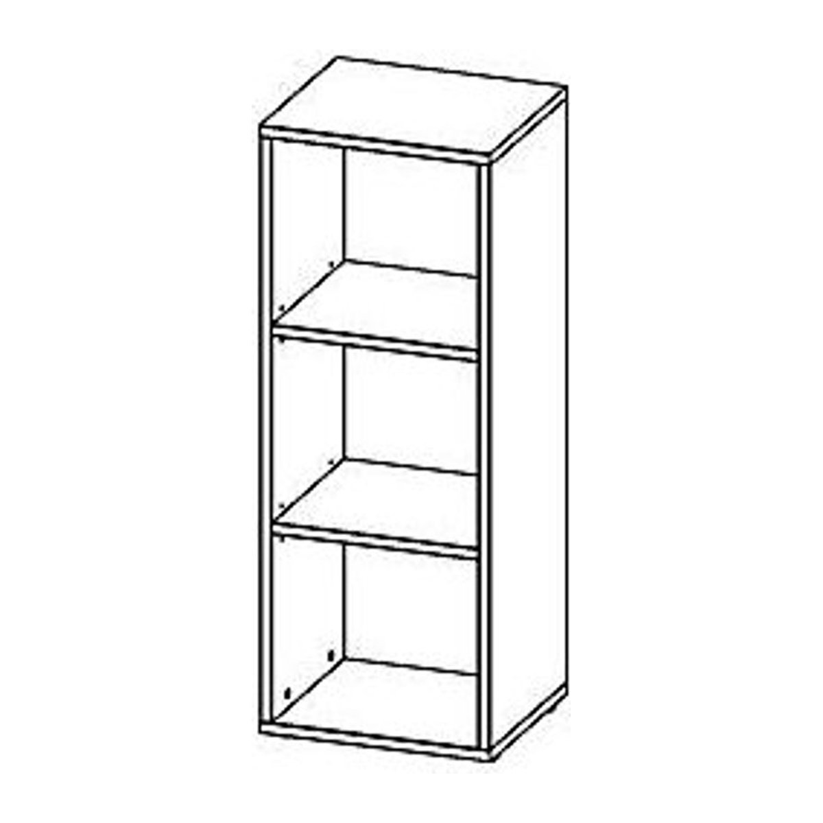 Aktenregal Agenda aus Holzwerkstoff, 3 OH, Anthrazit, B: 45 cm, H: 120 cm, T: 40 cm - Bild 1