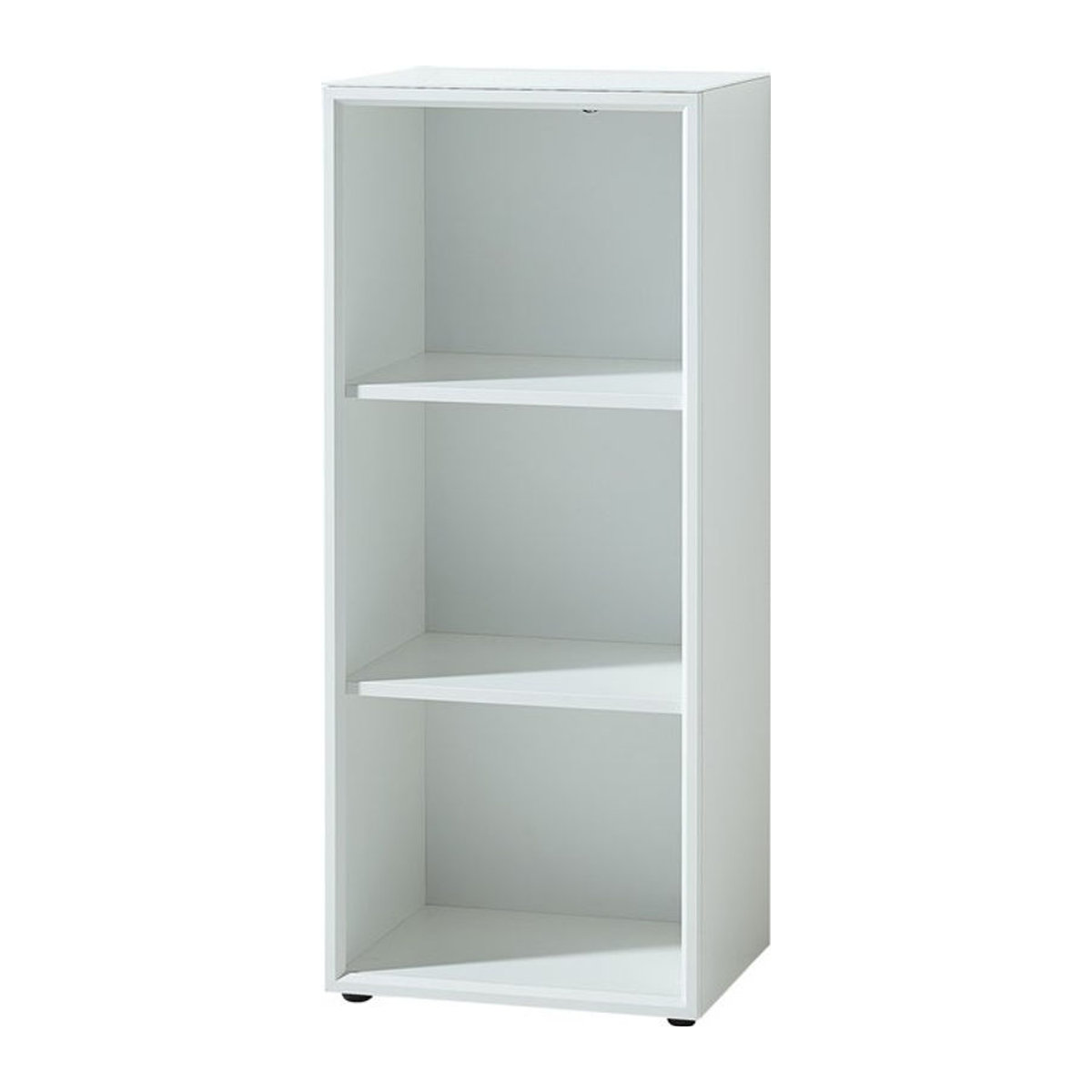 Aktenregal Kadima Design Serie MUENCHEN in Weiß, schmaleres Büroregal mit 3 Ordnerhöhen, B/H/T: 50 x 120 x 37 cm, belastbar bis 22 kg - Bild 1