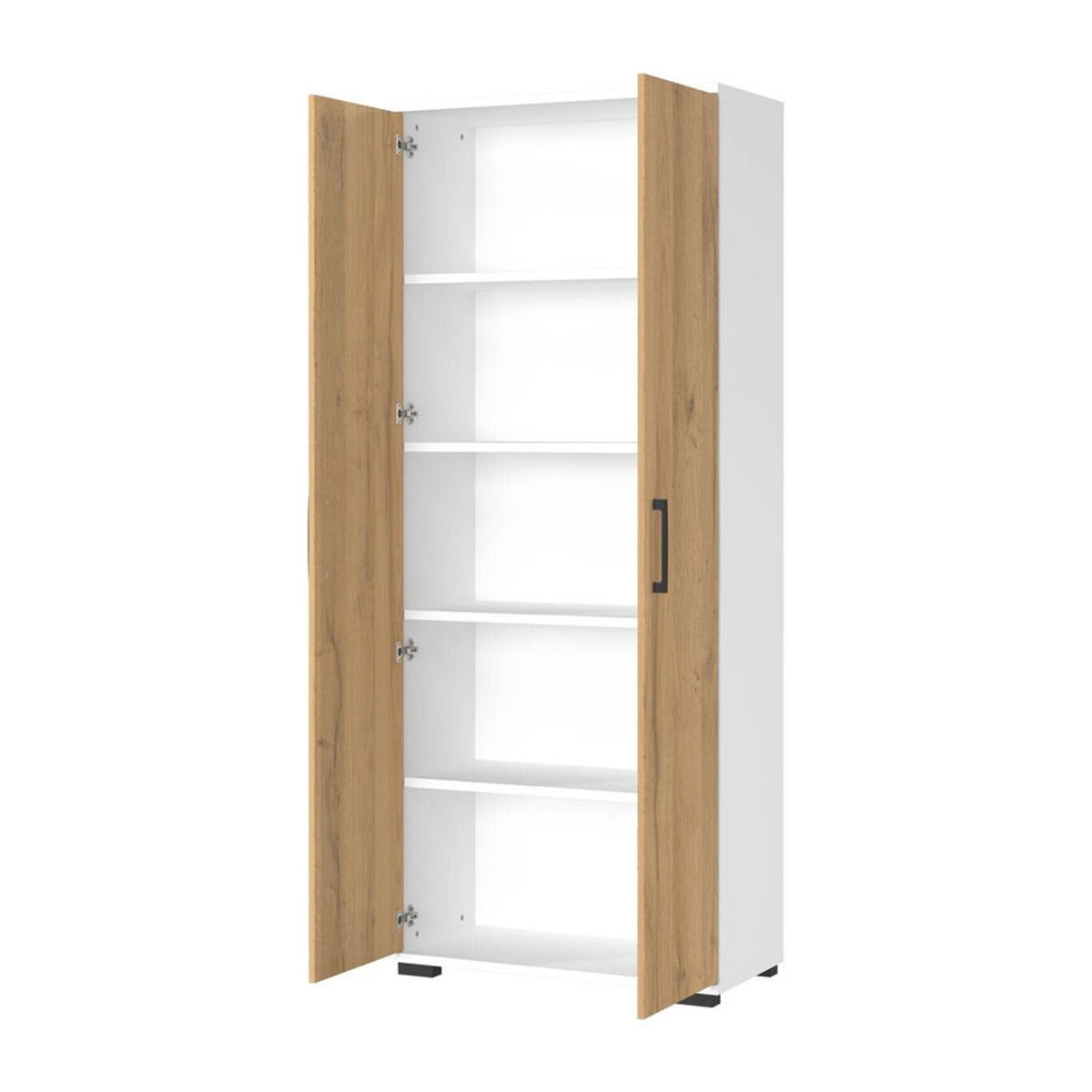 Aktenschrank Profi 2.0 Germania mit Drehtüren in Eiche Natur, Weiß oder Schwarz, B/H/T: 80 x 200 x 40 cm - Bild 2