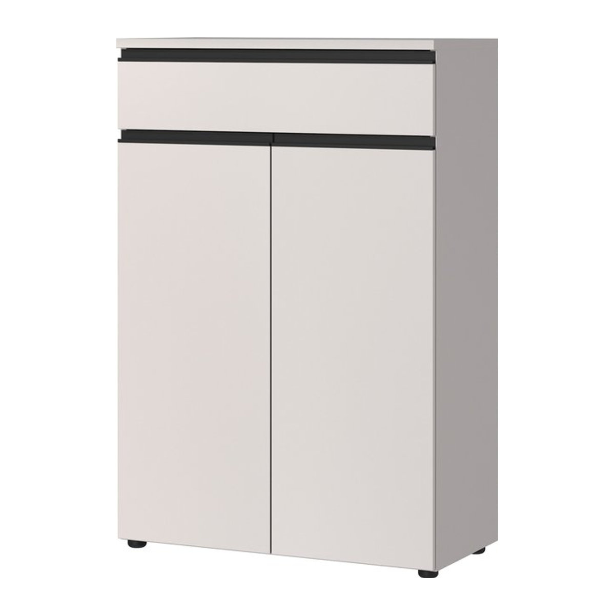 Aktenschrank Stuttgart von Kadima Design mit Schublade und Soft-Close Türen in Beige, H: 81 cm, B: 120 cm, T: 40 cm - Bild 1