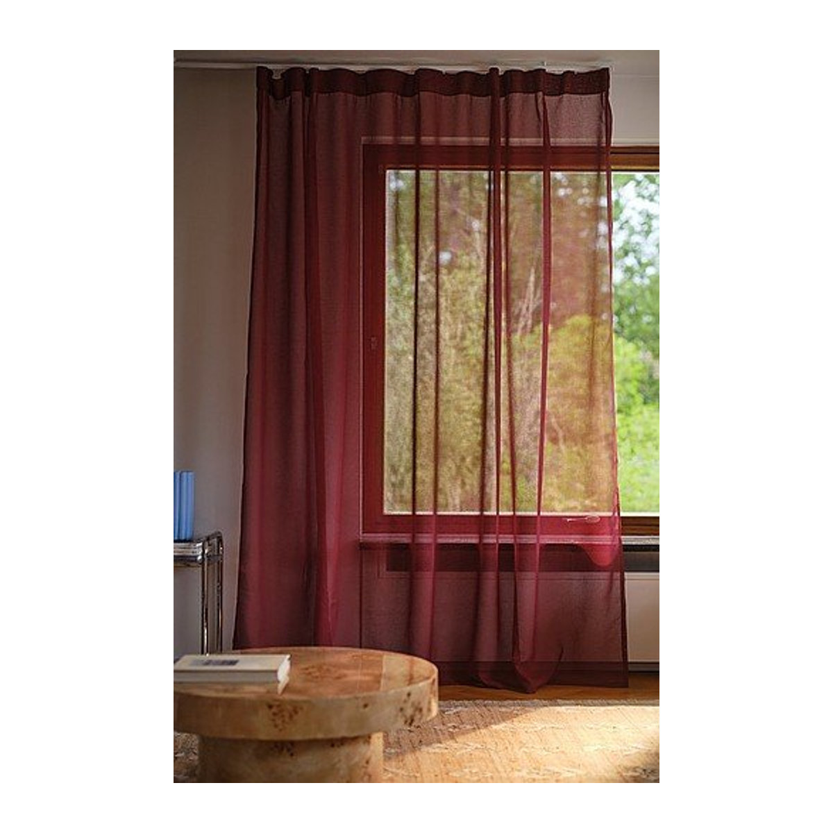 ALBA Voile-Gardine extra breit in Rot zur Abschirmung und zum Schutz - Bild 1