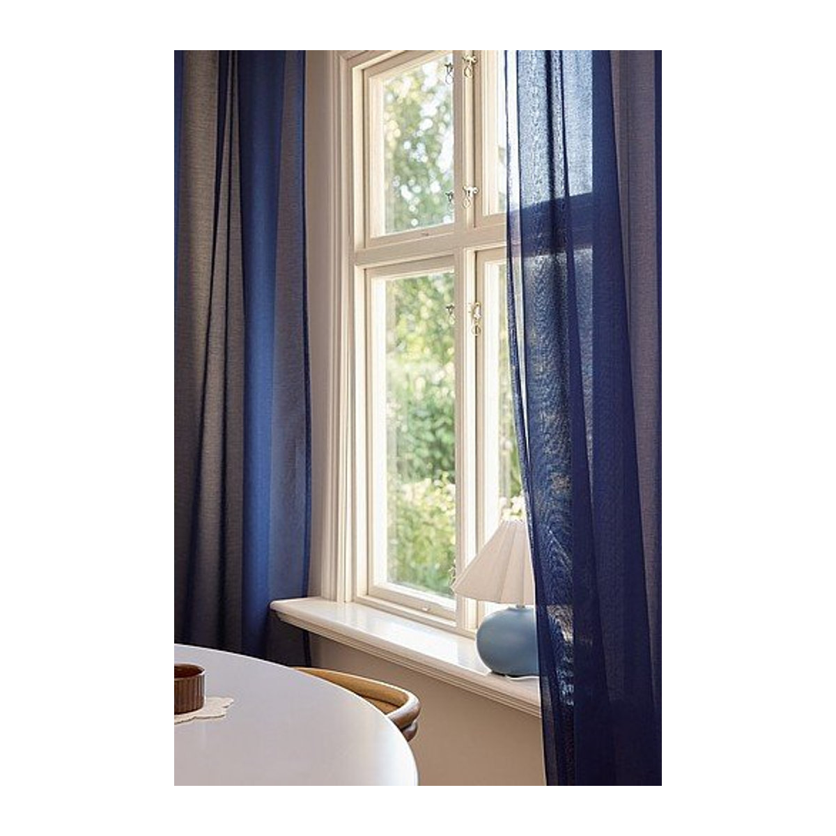 ALBA Voile-Gardine im 2er-Pack, blau, transparent - Bild 1