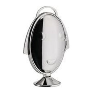 Alessi Anna Gong Etagere AM37 aus Edelstahl in Silber, ovale Dekoration