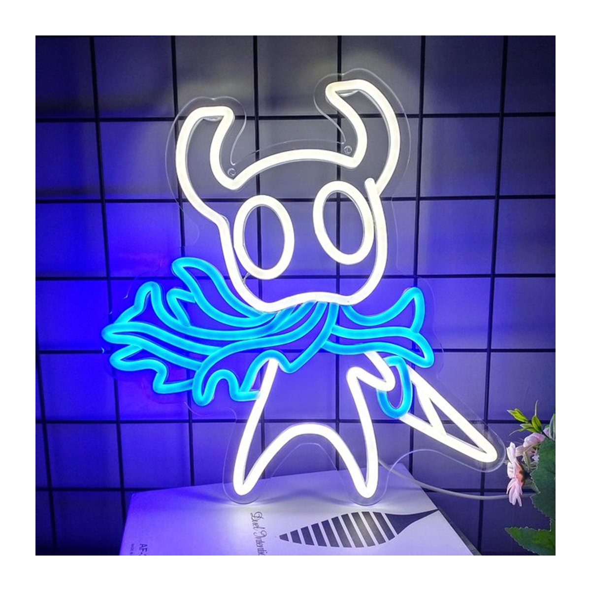 Alien Ritter Neon LED Zeichen dimmbare USB Lampe in Bunt für dein Gaming Zimmer und Schlafzimmer - Bild 1