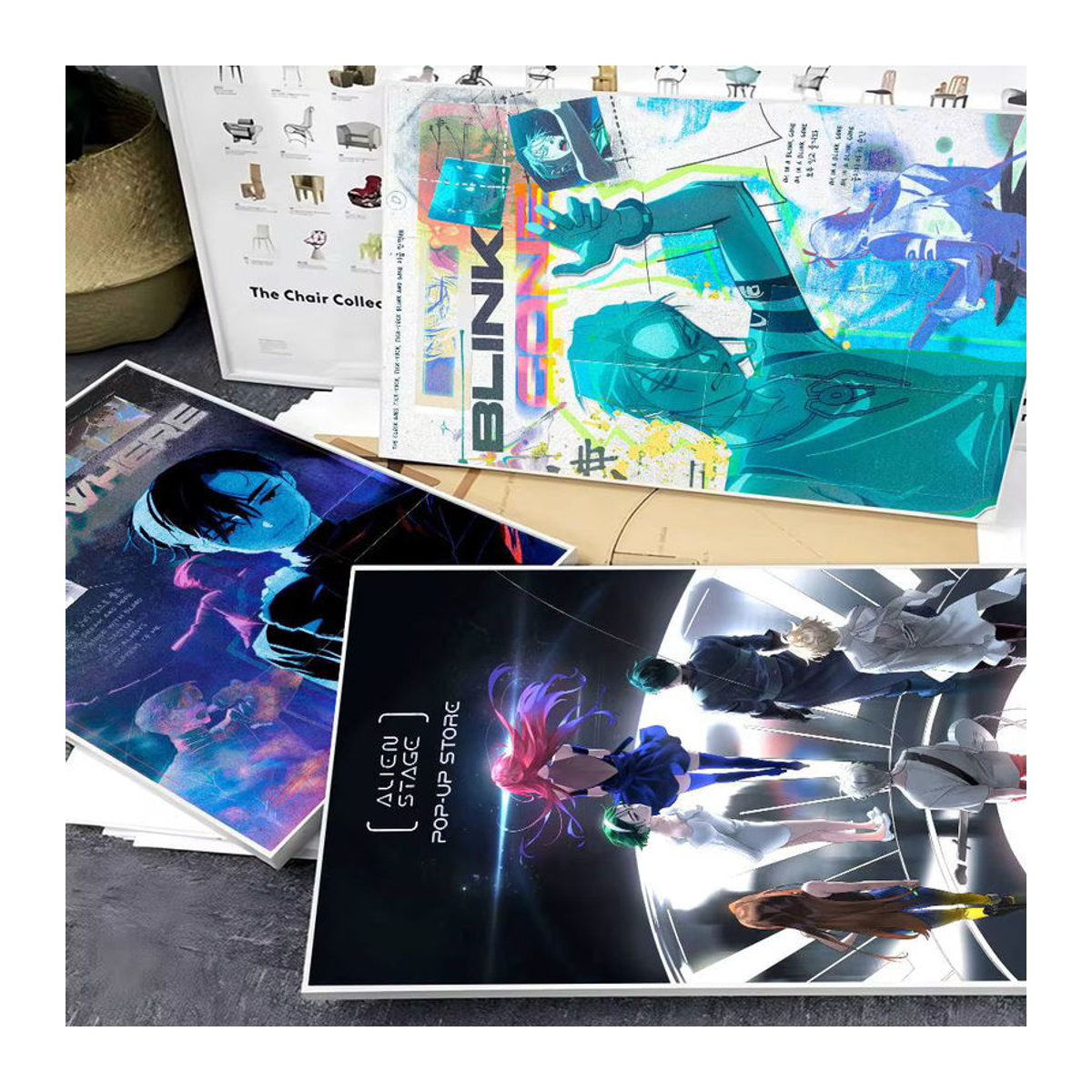 Alien Stage Anime Ivan Till Vintage Poster von Potdemiel, mehrfarbiges Wandbild im Hochformat als rahmenlose Wanddekoration aus Papier - Bild 4