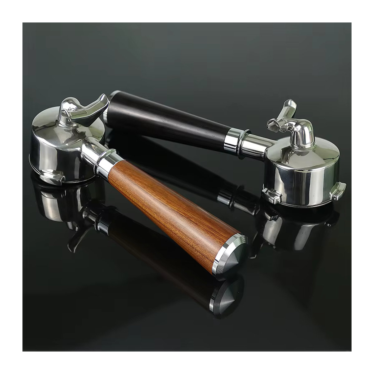 ALIKISSCAFE Nackter Siebträger mit Doppel-Auslauf aus Edelstahl für Breville Sage 870 878 880 Espresso Maschinen, 54 mm - Bild 3