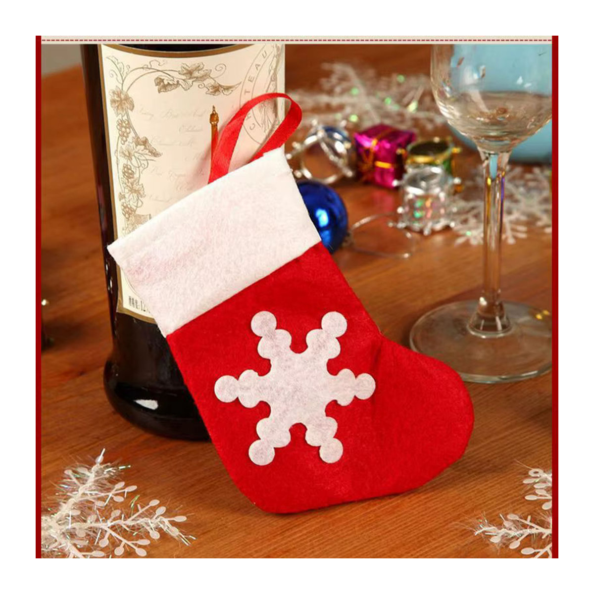 Alivparty Bestecktaschen Weihnachtsmann in Rot für die Weihnachtsdekoration - Bild 4