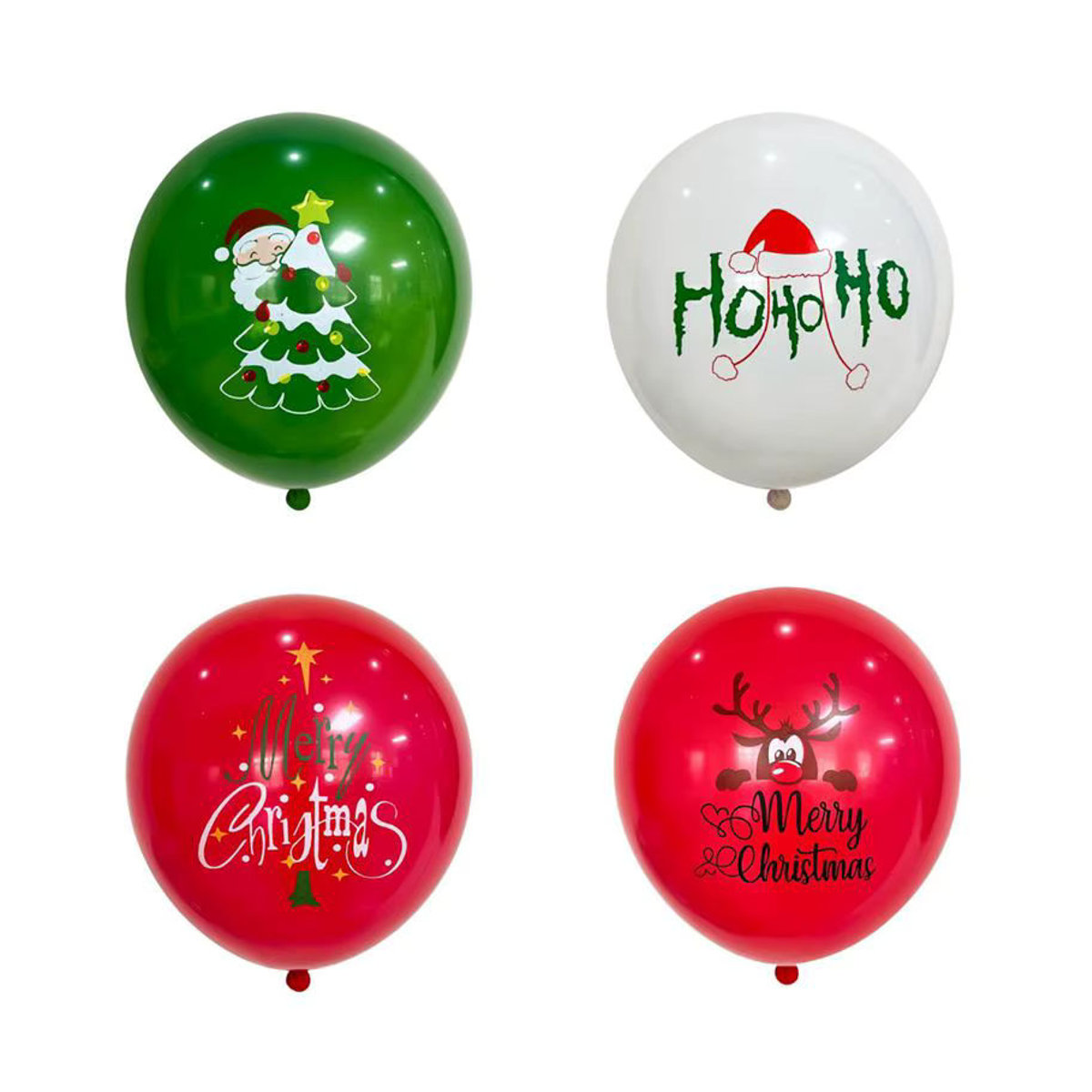 Alivparty Weihnachtsballons mit Weihnachtsmann und Schneemann für die Partydekoration, mehrfarbig, rund - Bild 2