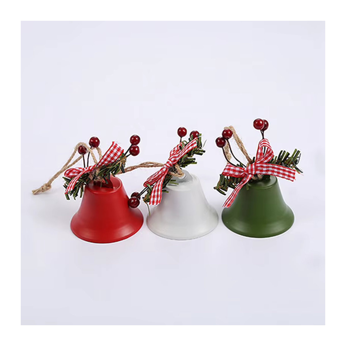 Alivparty Weihnachtsglocke aus Metall als Hängeornament in Mehrfarbig mit Sternen-Design für deine Weihnachtsdekoration - Bild 6