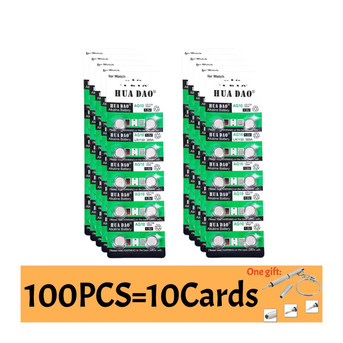 Alkaline Knopfzellen Batterien LR1130 AG10 Silber 1,55 V für Uhren, Spielzeug und Fernbedienungen - Bild 3