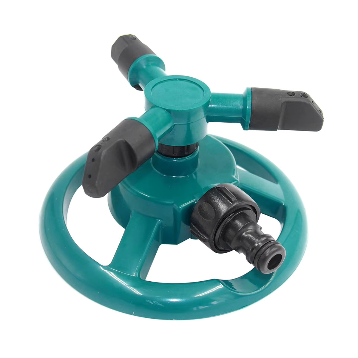Alloet 360 Grad drehbarer Garten-Sprinkler mit 3 Düsen in Grün zur automatischen Rasenbewässerung - Bild 5