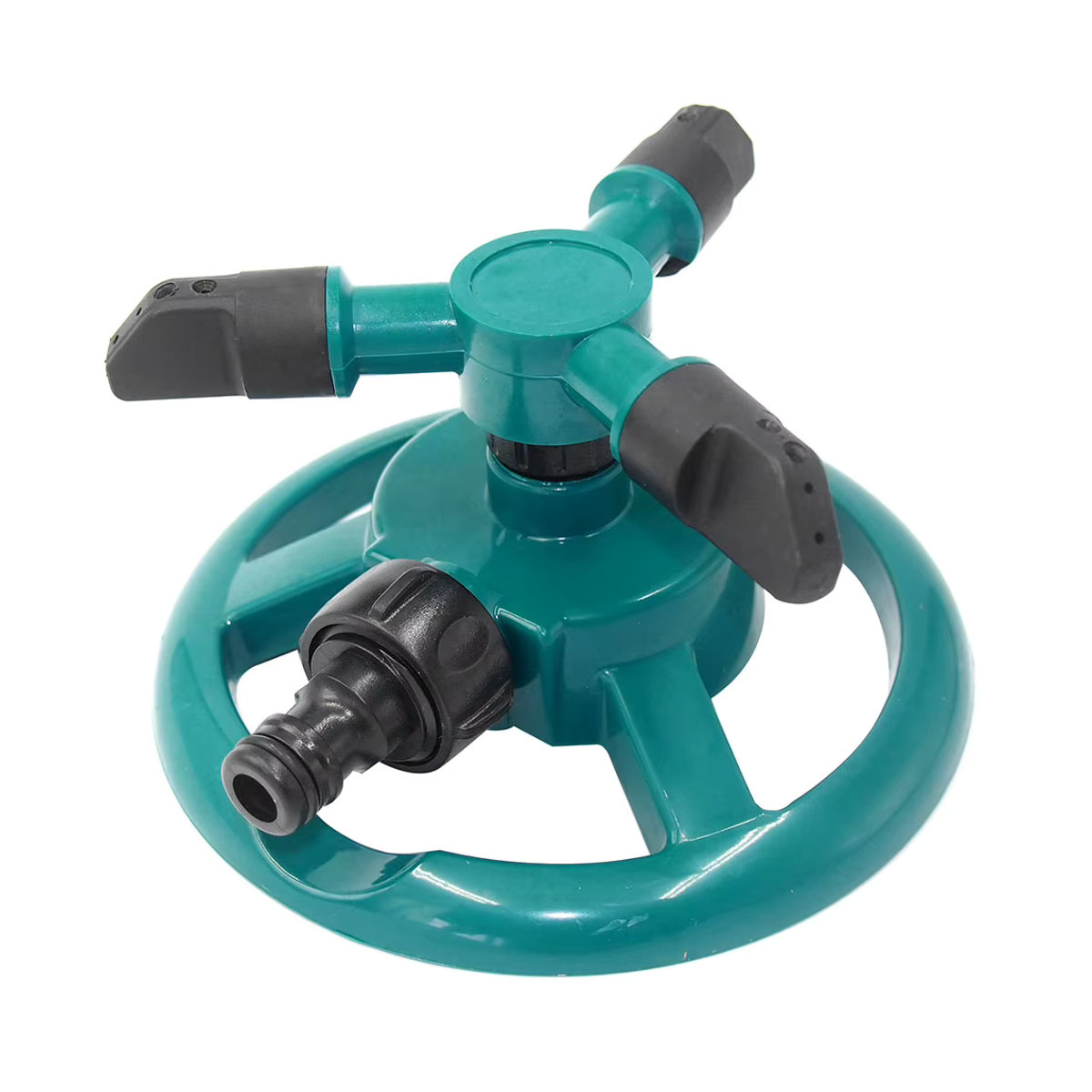 Alloet 360 Grad drehbarer Garten-Sprinkler mit 3 Düsen in Grün zur automatischen Rasenbewässerung - Bild 6
