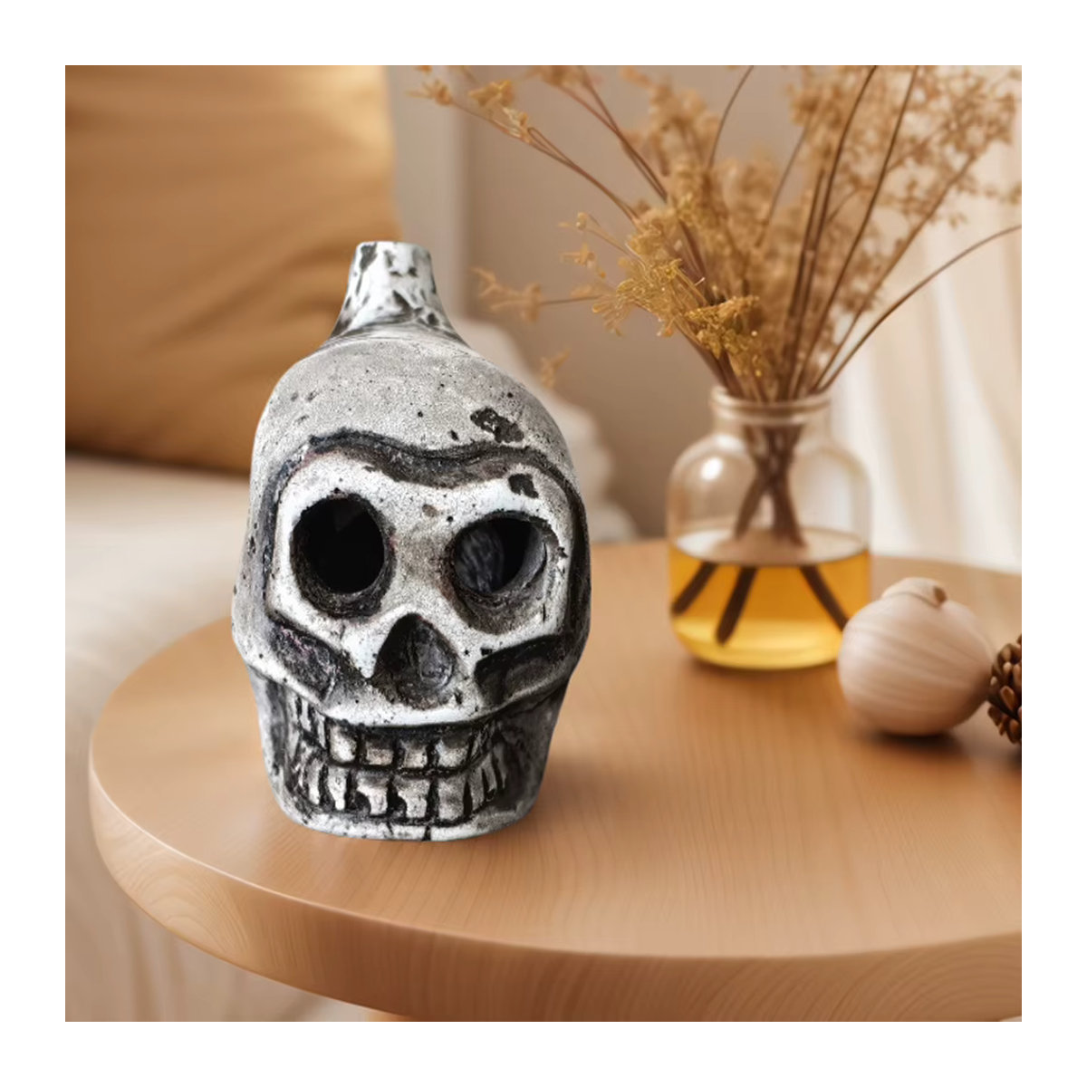 Alloet Aztekische Todespfeife aus Kunstharz in Mehrfarbig für Halloween und Kinderpartys - Bild 3