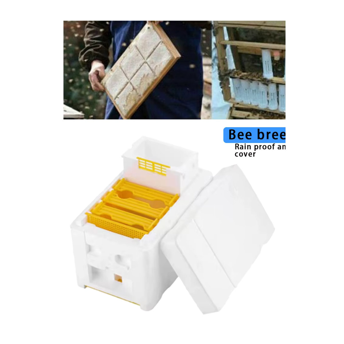 Alloet Bee Hive Schaum Bienenzucht Box für Imker zur Bienenhaltung und Bestäubung - Bild 7