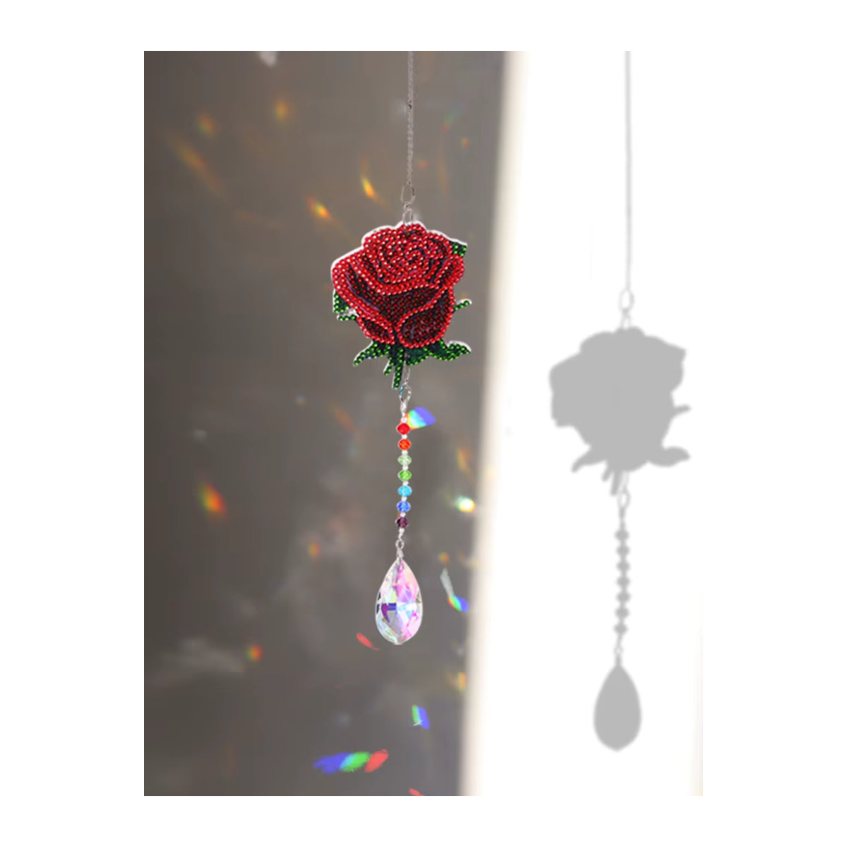 Alloet DIY Diamant Mosaik Windspiel Schmetterling als hängendes Wandornament in Mehrfarbig - Bild 2