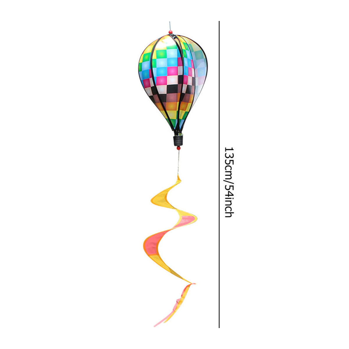 Alloet Heißluftballon Wind Spinner Regenbogen Wind Twister für Garten und Outdoor in Bunt und Schwarz - Bild 6