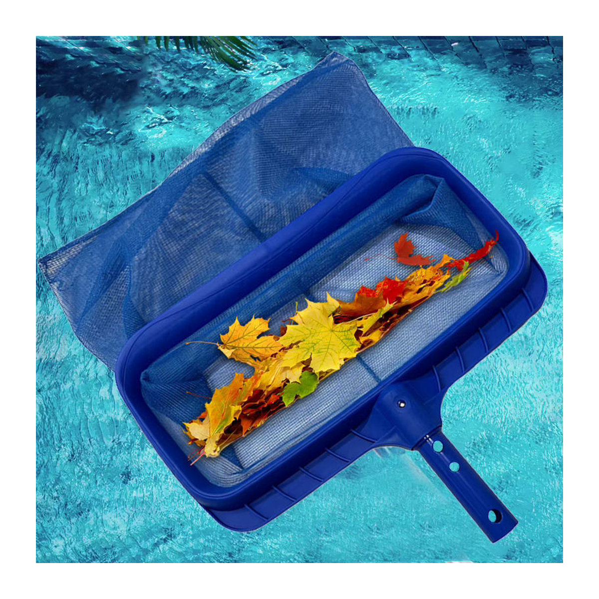 Alloet Schwimmbad Skimmer Netz zur Blätterreinigung in Blau mit Mesh-Beutel für Pool, Spa und Teich - Bild 4