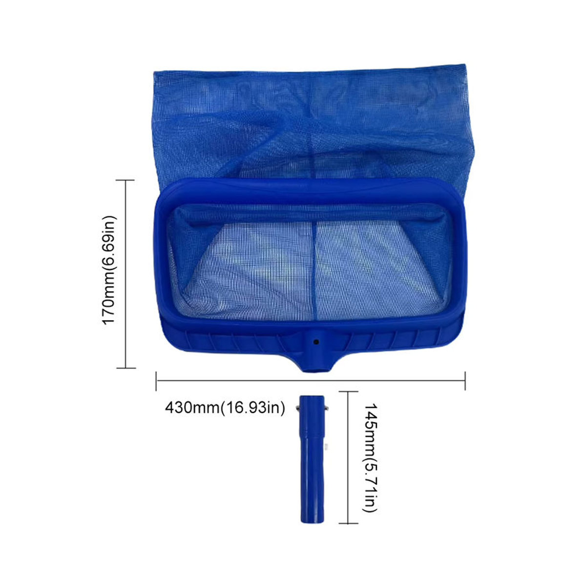Alloet Schwimmbad Skimmer Netz zur Blätterreinigung in Blau mit Mesh-Beutel für Pool, Spa und Teich - Bild 6