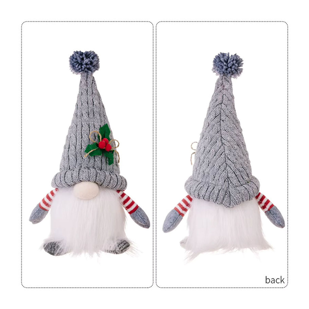 Alloet Weihnachts-Zwerg als leuchtende Plüschpuppe in Rot und Mehrfarbig, Höhe: 28 cm - Bild 4