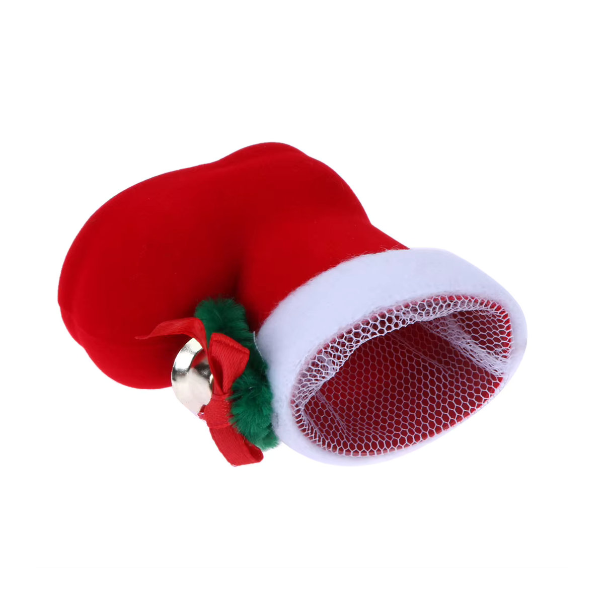 ALLOYSEED Weihnachtsmann Süßigkeiten-Stiefel aus Textil in Rot als Hängeornament für Kinder und Weihnachtsdekoration - Bild 4