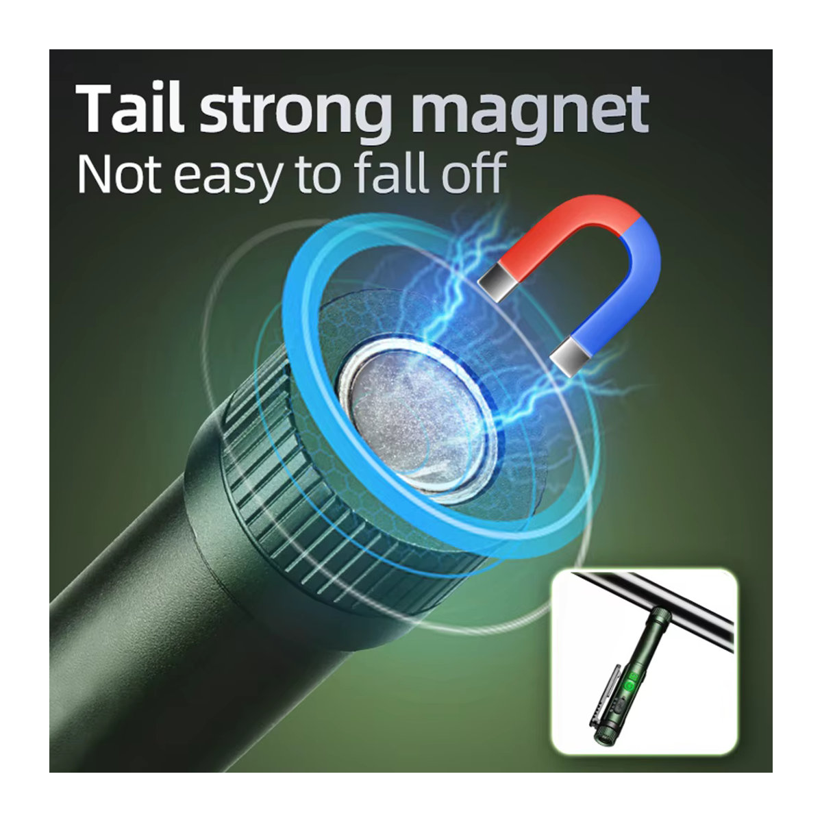 Alonefire 2-in-1 COB Stiftlampe Mini Taschenlampe USB aufladbar für Outdoor Camping und Notfälle - Bild 3