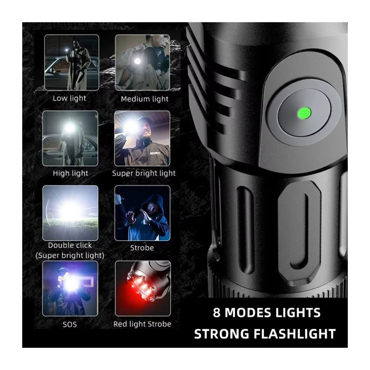 Alonefire 5er Set Mini LED Taschenlampen USB aufladbar mit Magnet und Rotlicht für Outdoor, Camping und Reparaturarbeiten - Bild 5