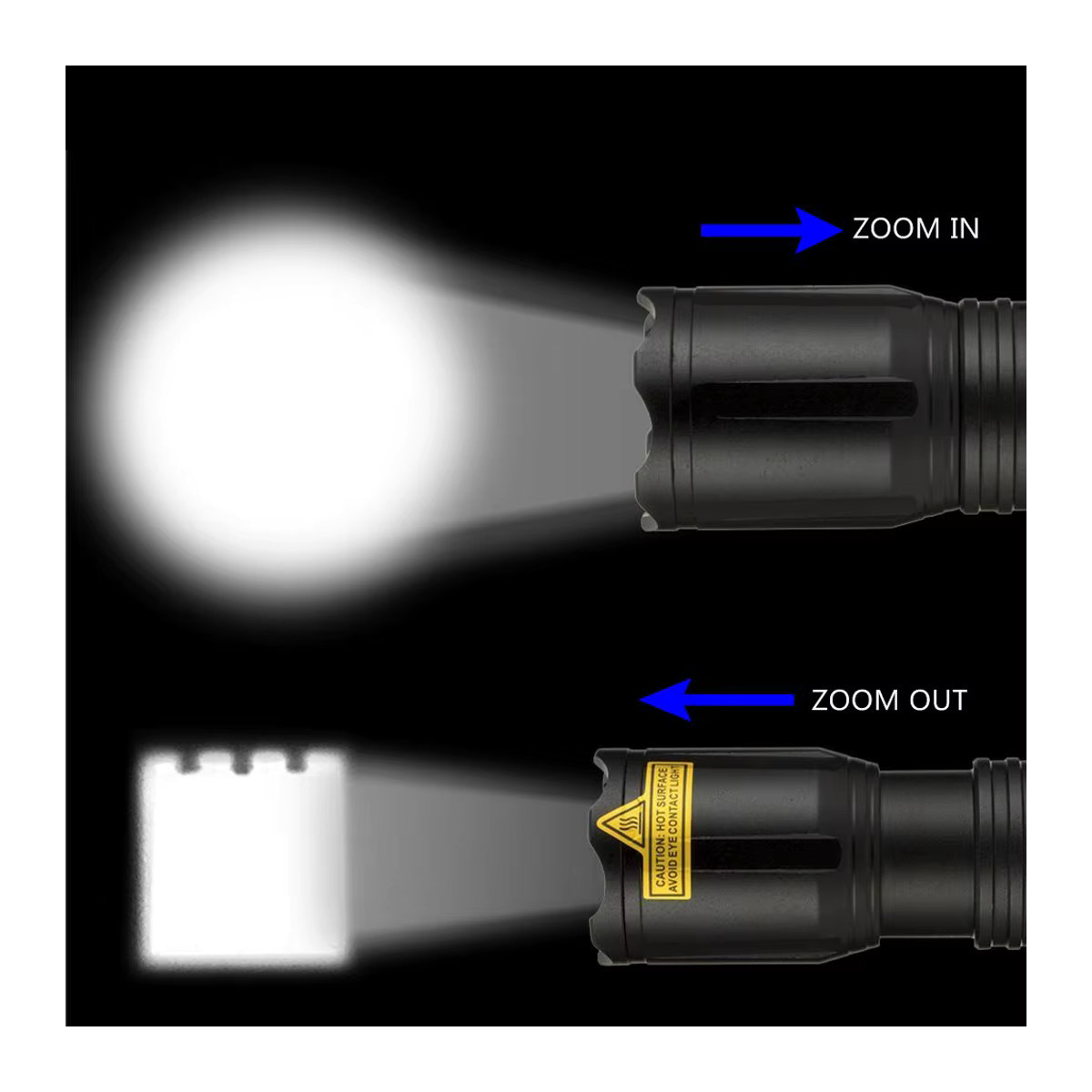 Alonefire LED Taschenlampe mit 4 Farben Weiß, Rot, Grün und Blau für Angeln, Camping, Jagd und Fotografie - Bild 3