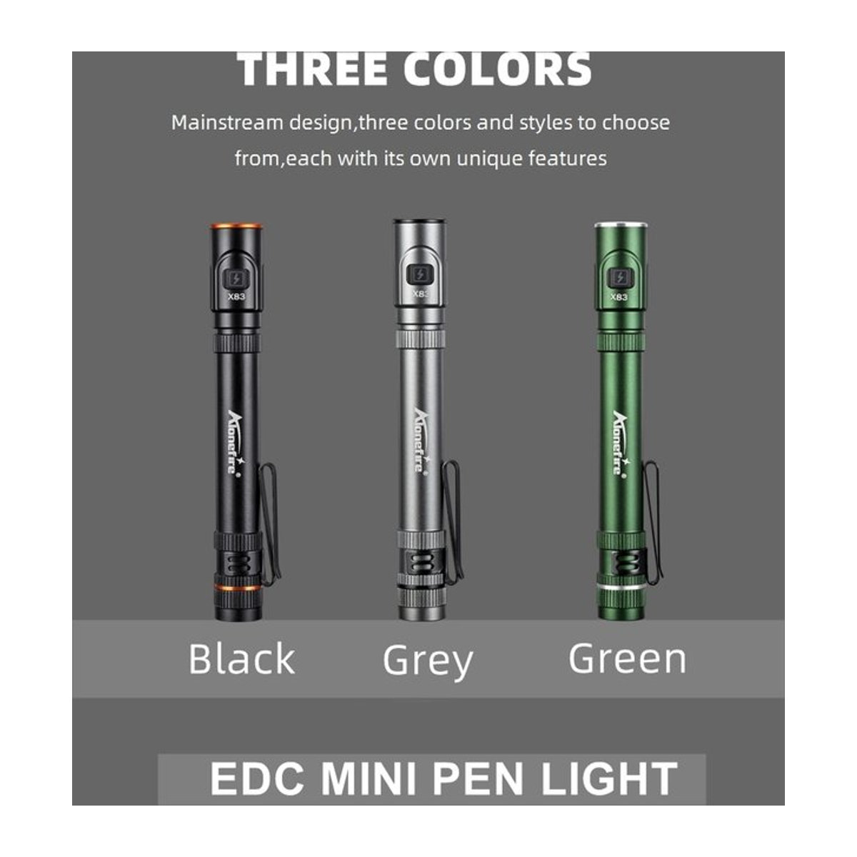 Alonefire Mini EDC Stift Taschenlampe USB aufladbar mit Magnet und Clip für Outdoor Camping und Notfallbeleuchtung - Bild 1