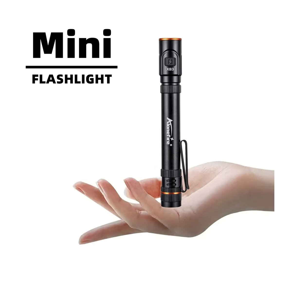 Alonefire Mini EDC Stift Taschenlampe USB aufladbar mit Magnet und Clip für Outdoor Camping und Notfallbeleuchtung - Bild 2