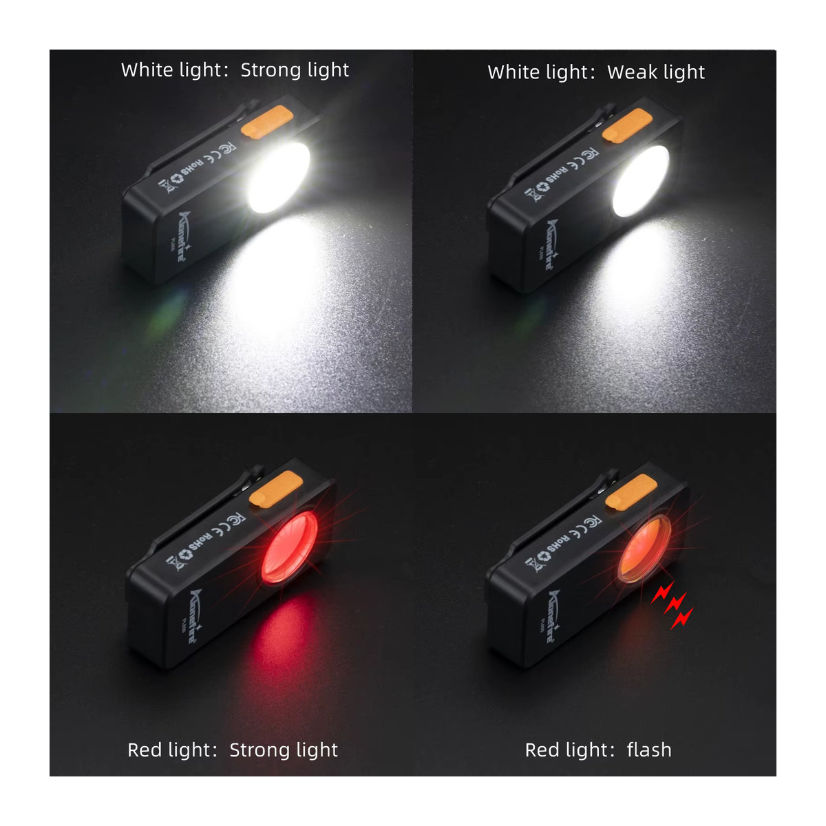 Alonefire PL600 USB wiederaufladbare tragbare Notlicht Warnlampe für Outdoor, Wandern und Camping - Bild 2