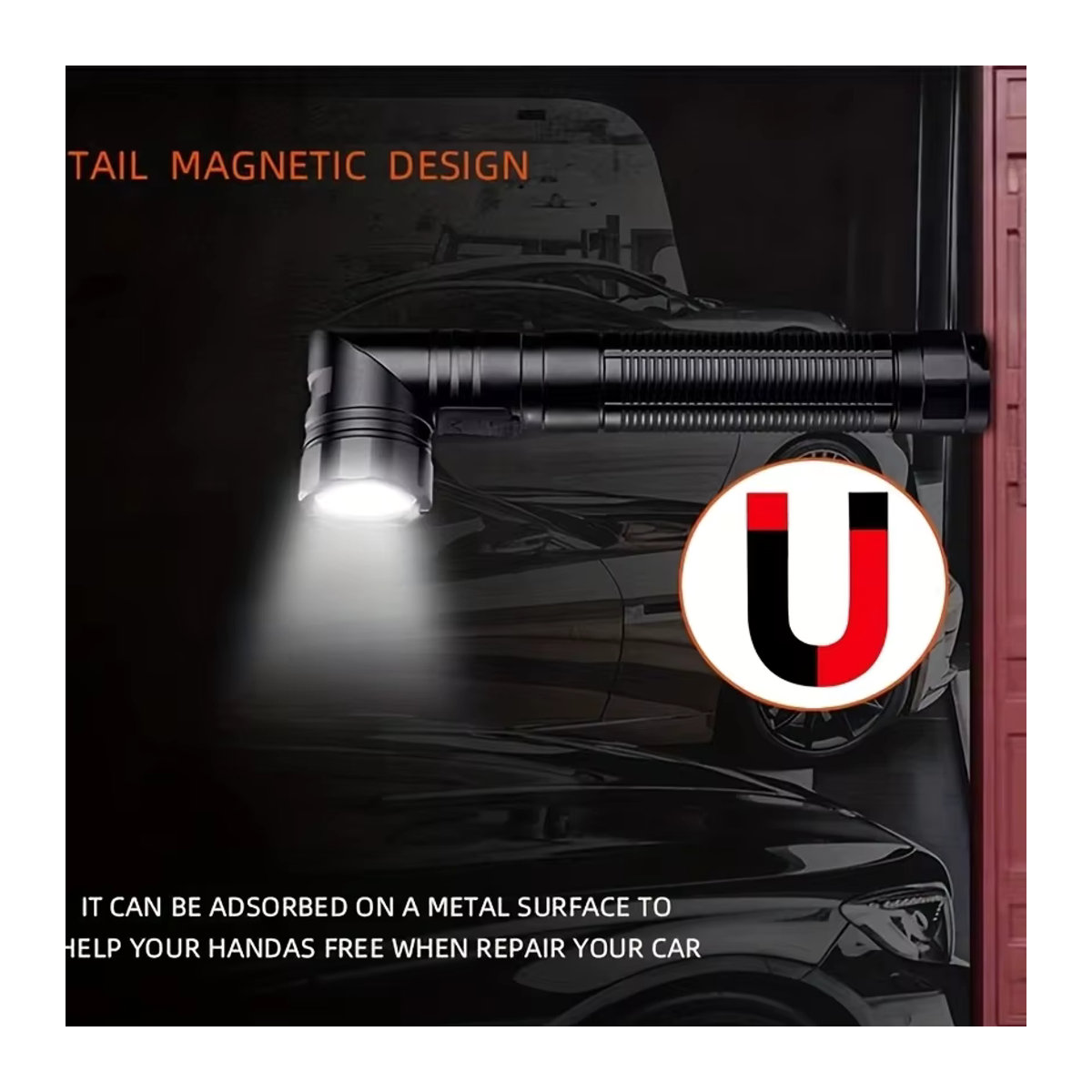 Alonefire SST40 LED Taktische Taschenlampe mit 90 Grad Drehkopf, USB aufladbar und magnetisch, ideal für Jagd, Camping - Bild 3
