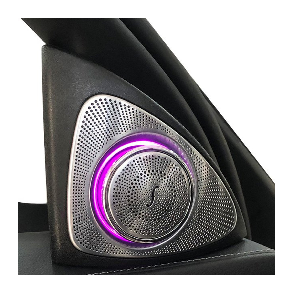 ALOONGACARR 3D Rotation Glow Hochtöner Lautsprecher mit LED für Mercedes Benz W205 W213 X253 W222 GLC E S C Klasse in Silber - Bild 1