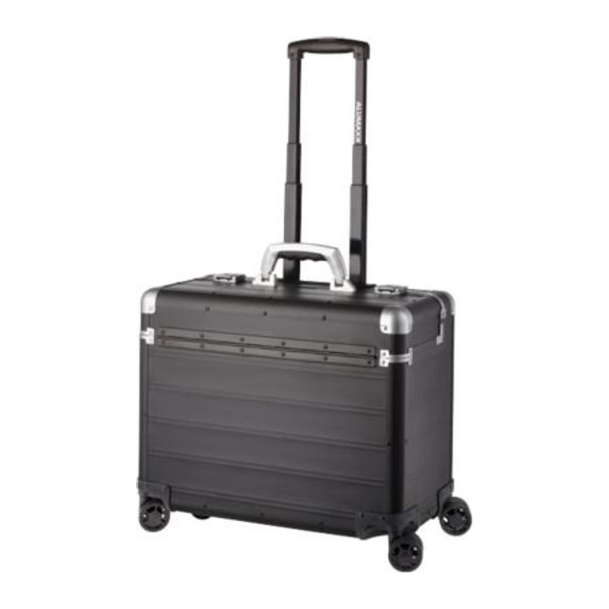 ALUMAXX Business Trolley PANDORA aus Aluminium in Mattschwarz mit Rollen und Tragegriff - Bild 2