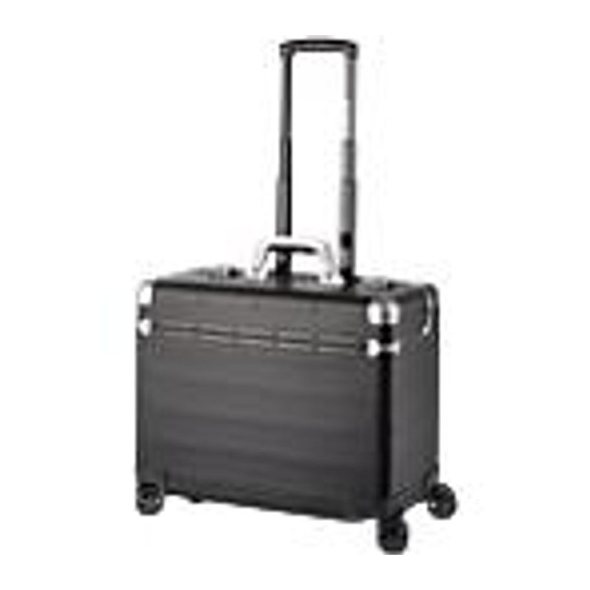 ALUMAXX Business Trolley PANDORA aus Aluminium in Mattschwarz mit Rollen und Tragegriff - Bild 4