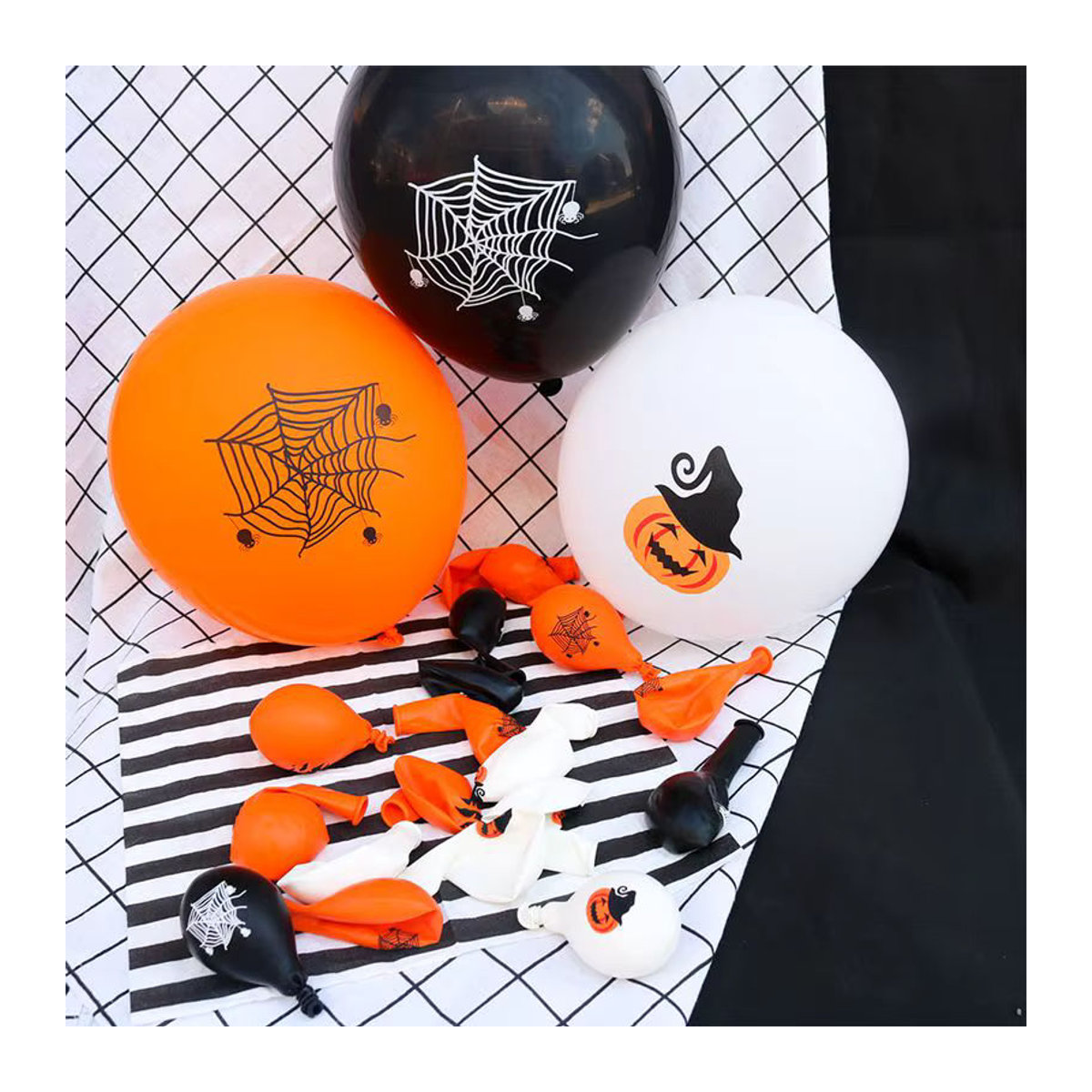 Alvparty Halloween Luftballons Set mit Fledermaus, Kürbis und Spinne in Mehrfarbig - Bild 4