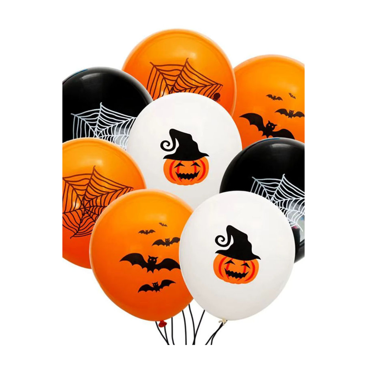 Alvparty Halloween Luftballons Set mit Fledermaus, Kürbis und Spinne in Mehrfarbig - Bild 5